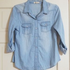 Demin button down